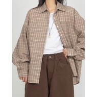 Codibook|Korea EEZEE Wide Version Irregular Checked Shirt SH032 Women's Clothing