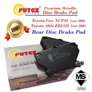 Toyota Vios NCP42 03Y and Toyota Altis ZZE121 03Y Rear Futez DIsc Brake Pad