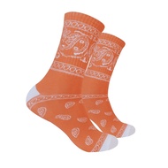 Orange Pattern Socks No. C96