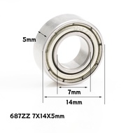 10-40Pcs Ball Bearings 608ZZ 623ZZ 626ZZ 687ZZ 607ZZ Deep Groove Miniature Bearings For Skateboard S