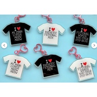 I love my fave character , DOUBLE sided holographic keychain , for your potor little meow meow, path