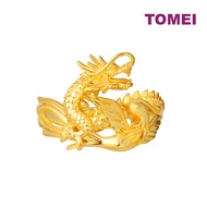TOMEI Dragon Phoenix Ring, Yellow Gold 916