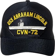 United States Navy USS Abraham Lincoln CVN-72 Aircraft Carrier Ship Emblem Patch Hat Navy Blue Baseb