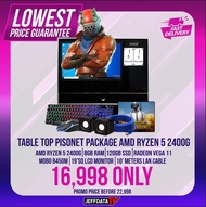 TABLE TOP PISONET PACKAGE RYZEN 5 2400G 8gb ddr4 1200gb SSD ONBOARD 19 Wide Led Keyboard and mouse s