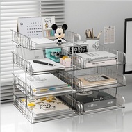 File Storage Rack Desktop Multi-layer Bookshelf Office File Document Holder Tray File Holder