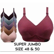 Bra Sport SUPER JUMBO Ukuran 48 50 Tanpa Busa Bra Jumbo Bahan Kaos BH Kait 3