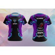 Full Print Esport Gaming Jersey T-Shirt Team T-Shirt Esport T-Shirt Custom Gaming T-Shirt Free Nickn