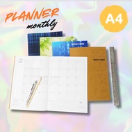 A4 monthly planner Notebook Sewn Spine