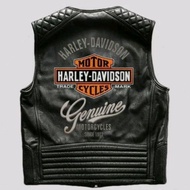 Rompi kulit asli Vest kulit sapi asli Import HARLEY DAVIDSON Pria moge HDCI hog MBI jaket touring ri