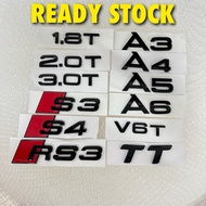 emblem Audi S Line S3 S4 RS3 A3 A4 audi emblem A5 A6 TT V6T 1.8T 2.0T 3.0T Car Sticker Emblem Rear a