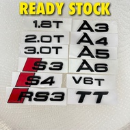 emblem Audi S Line S3 S4 RS3 A3 A4 audi emblem A5 A6 TT V6T 1.8T 2.0T 3.0T Car Sticker Emblem Rear audi