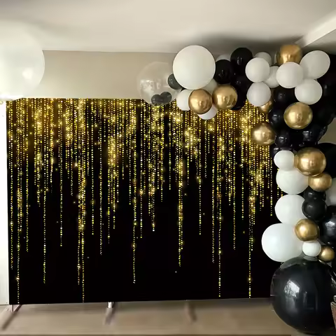 Dreamy Glitters Light Bokeh Shiny Golden Photography Backgrounds Birthday Party Wedding Backdrops De