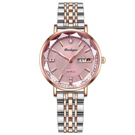 POEDAGAR Swiss Watch For Women Original Waterproof Luminous Automatic Design Ladies Watch With Dual Calendar Niche Light Luxury Temperament Fashion