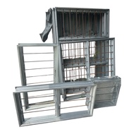Window Frame 2ftx2ft /2x4/4x4/4x6 0.8mm thick EG coating pipe bar single side open louvres Frame tin