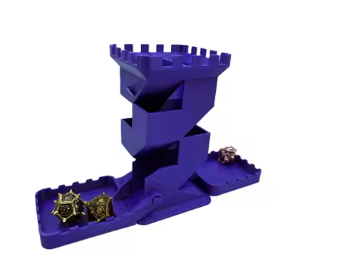 Foldable DND Dice Tower for two players, Dice Tower with dice tray, Dice Tray for two RPG player, RP