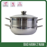 Fivestar Standard Stainless Steel Steamer Set 430 3-Bottom Glass Lid Can Be Used Induction Hob, Infrared 24cm, 26cm, 28cm