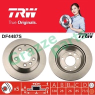 (2pc) TRW Disc Brake Rotor Rear for DF4487 Porsche Cayenne 3.6 (330mm)
