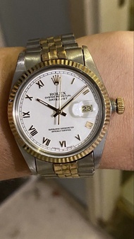 Rolex 勞力士 Datejust 16013 白瓷金鋼 36mm(1601 16233)