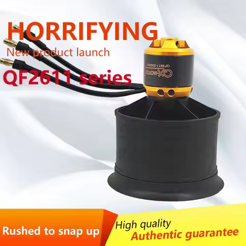 QX-MOTOR 12 blades Ducted fan 50mm EDF CW CCW with QF2611 3S 4S Brushless motor