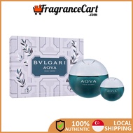 Bvlgari Aqva Pour Homme 2 Pcs Gift Set for Men (100ml EDT + 15ml Mini) [Brand New 100% Authentic Per