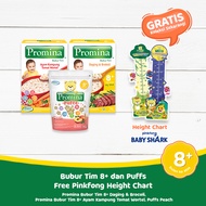 Paket Promina Bubur Tim 8+ dan Puffs - Free Pinkfong Height Chart