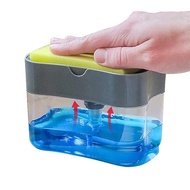 online Soap Pump Dispenser with Sponge Holder /Hand Press Kitchen Brush Liquid Detergent Dispenser /