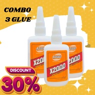 [X2000 Super Glue] 3PCS Super Glue X2000 Original- 2000 Times Stronger Adhesive Super Gam Adheres to