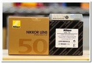 [NIKON 單眼及鏡頭配件館] 全新NIKON AF 50mm F1.4D 大光圈鏡頭 合D3X D3S D700 D7000 及轉接 CANON 5D2 NEX M43 等使用