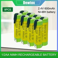 [Best CC]✩✫✬ 2.4V 1 / 2AA 600mAh Ni-MH แบตเตอรี่แบบชาร์จไฟได้ AA NiMH เซลล์พร้อมแถบเชื่อมสําหรับแปรง