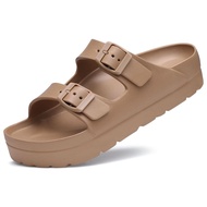 Summer Platform Sandals Comfort Foam Slides Lightweight Thick Soles Cloud Adjustable Buckle Cushion 