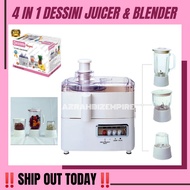HOT! 4 IN 1 DESSINI STEEL JUICER & BLENDER / DESSINI MULTI FUNCTION BLENDER / PENGISAR JUS & DAGING