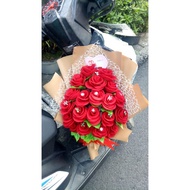 Buket Bunga Mawar Merah/Buket Flanel Mawar/Buket Bunga Mawar