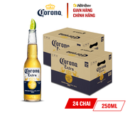 Combo 2 Thùng 24 Chai Bia Corona Extra Nhập Khẩu (250ml/chai) [Date T10.2025 / T11.2025]