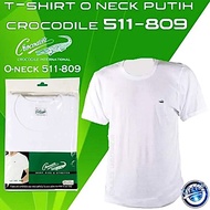 Crocodile White T-Shirt Crocodile 809 | Original Crocodile White Oblong Men's Crocodile T-Shirt/