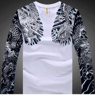 tshirt long sleeve tattoo yakuza dragon