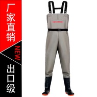 Half-body Waterproof Wear-resistant Waders Thickened Leather Pants Wading Fishing Rain Pants Water F