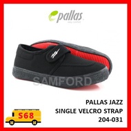 PALLAS SCHOOL SHOE JAZZ SINGLE VELCRO STRAP 204-031/ Kasut Hitam Sekolah Perempuan