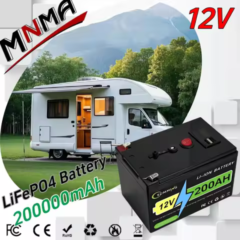 12V 180Ah 200Ah lithium-ion battery built-in BMS high-capacity lifepo4 rechargeable battery for RV b
