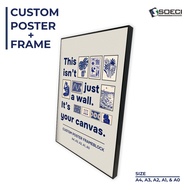 CUSTOM POSTER + FRAMEBLOCK POSTER/ A4, A3, A2, A1, & A0