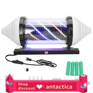 Antactica Barber Shop Pole Rotating Lighting Red White Blue Stripe Light Stripes Sign Hair Wall Hanging LED Downlights