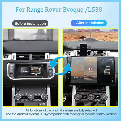 13.3inch Android14 For 2012-2018 Range Rover Evoque L538 Multimedia Player Car GPS Radio Wireless Ca