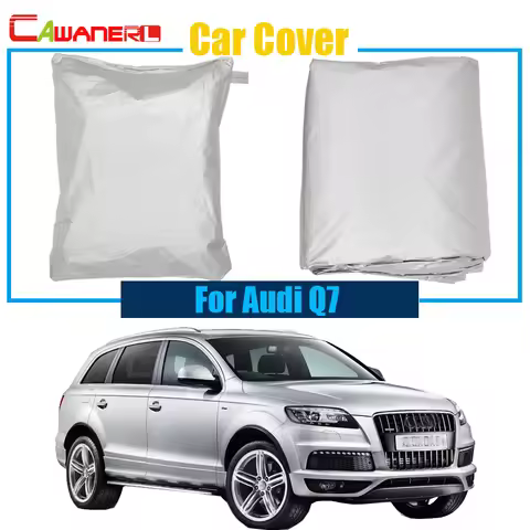 Cawanerl Car Anti-UV Rain Snow Resistant Sun Shield Car Cover Dustproof For Audi Q7