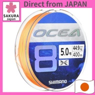 Shimano Ocea 8 Fishing Line 400m, Size 5.0, 5-Color, Model LD-A81S