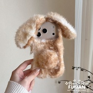 Cute Deer Dot Plush Rabbit Phone Case For Vivo Y04 Y04S Y03 Y03T Y02 Y02A Y02T Y02S Y01 S30 S1 Pro M