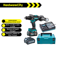 Makita DF001GD201 Brushless Driver Drill With 2 X 40V 2.5AH LI-ION Battery & Rapid Charger