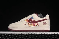 Nike Air Force 1'07 Low 聯名 涂鴉米酒紅勾 空軍一號低幫休閑板鞋