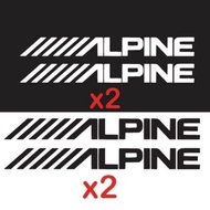 Alpine Car Sticker audio speaker logo
