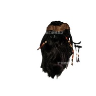 🎉Cosplay🎉 Captain Hat Halloween Pirates Cosplay Hair Decoraction Fancy Wigs Headwear Jack Costume C