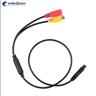 NOBELJIAOO 1Pc 4-Pin Male Backup Reverse Camera Car Universal To CVBS RCA Female Connector Signal Po