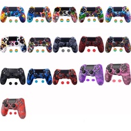 Silicone Camo Protective Skin Case For Sony Dualshock 4 PS4 DS4 Pro Slim Controller Thumb Grips Joys